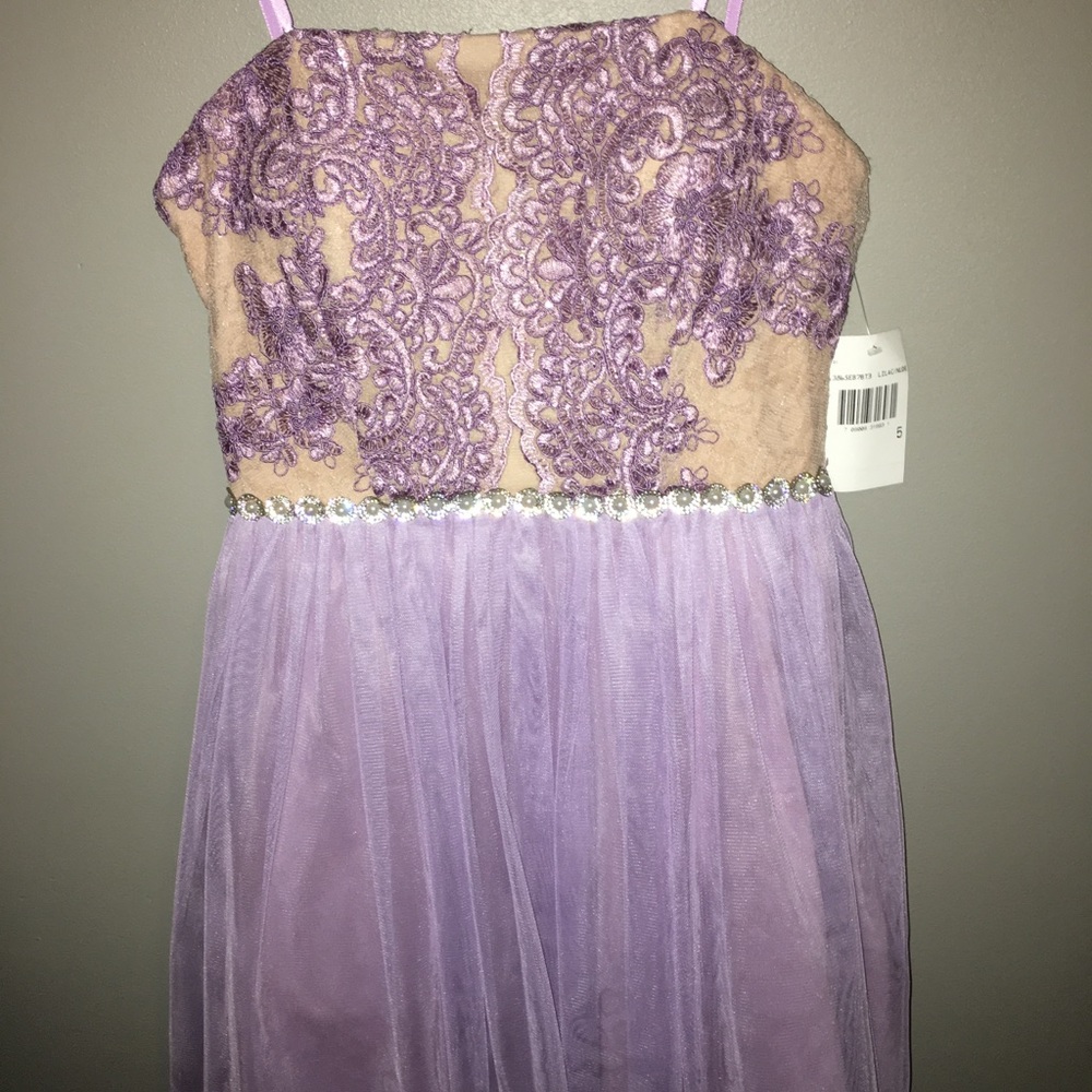 Strapless semi formal dress
